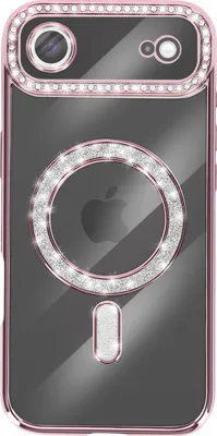 Immagine prodotto di Avizar, custodia per iPhone Air compatibile con MagSafe con bordo in strass, rosa champagne