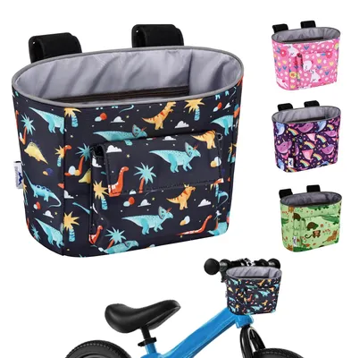 Productafbeelding van Waterdichte kinderfietsmand, 19x10x15 cm, geschikt voor loopfietsen, driewielers en scooters