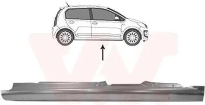 Produktbild von VAN WEZEL 5701104 Schweller Reparaturblech Einstiegblech Rechts für VW up! Schrägheck (121, 122, BL1, BL2) load up! Kastenwagen (121, 122, BL1, BL2)