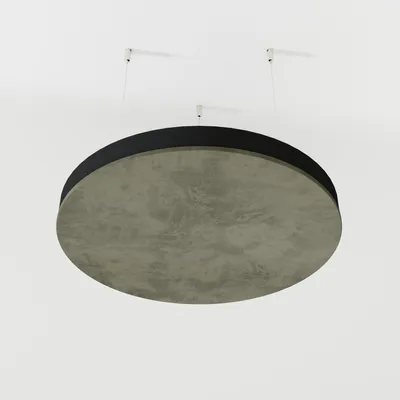 Immagine prodotto di Set di 4 pannelli acustici a soffitto sospesi, in tessuto velluto "CIRCLES-Cinematic", con kit di fissaggio | Soluzione acustica | Assorbimento del suono [CIRCLES | Beige]