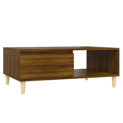 Image de vidaXL Table basse marron imitation chêne 90x60x35 cm Bois composite
