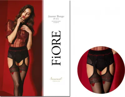 Produktbild von Amour Rouge - Suspender Pantyhose - 20 den