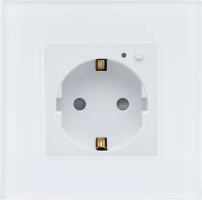 Produktbild von Steckdose Schuko Typ-F WiFi mit PC Rahmen Weiß