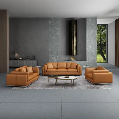 Produktbild von Ledersofa Sofagarnitur 3 2 1 Sitzer Set Garnitur Polstersofa Couch Sofa Couch