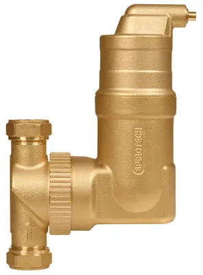 Image de Séparateur de microbulles BWT SpiroVent RV2, raccordement G1" mâle, laiton, 10 bar, 110°C, 1 pièce.