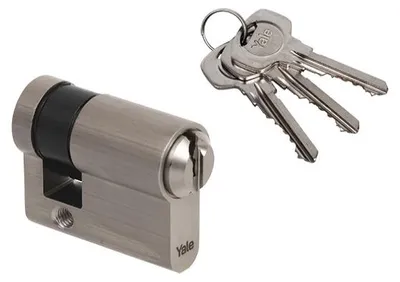 Produktbild von Yale Y500 Profilzylinder 10/27 mm mit 3 Schlüsseln, Nickel satiniert