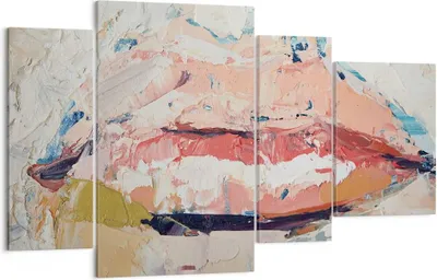 Produktbild von Bild auf Leinwand - Leinwandbild - 4 Teile - Mund pastos Stück - 120x70cm - Wand Bild - Wanddeko - Wandbilder - Leinwanddruck - Bilder - Wanddekoration - Leinwand bilder - Wandbild - DL120x70-4422