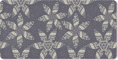 Produktbild von MuchoWow® Mauspad Mousepad Blumen - Stern - Schnee - Winter 60x30 cm - Mousepads - Maus Mat - Pad - Mausunterlage - Nachhaltig