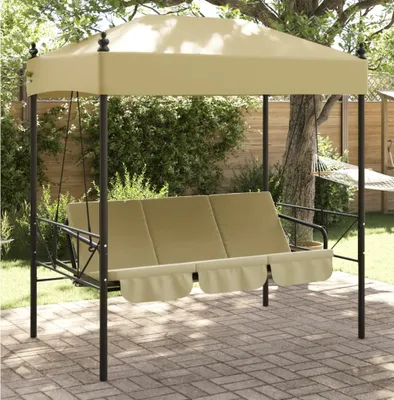 Produktbild von (Angebot 2026)Hollywoodschaukel mit Dach Sandfarben Stahl GermanyMöbel 50861 - Hollywoodschaukeln