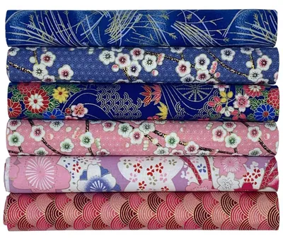 Immagine prodotto di Set di 6 tessuti di cotone patchwork per progetti di artigianato fai-da-te