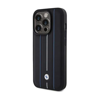 Immagine prodotto di Bmw Bmhcp15X22Rvsk Iphone 15 Pro Max6.7 Czarny/Nero Custodia rigida in pelle Timbro Linee Blu