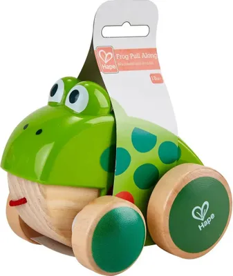Produktbild von Hape Frog Pull Along, 12 Monat( e), 4 Rad/Räder, Grün, Holz