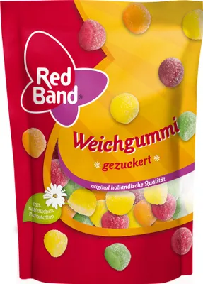 Image de Red Band petite gomme molle enrobée de sucre 200g