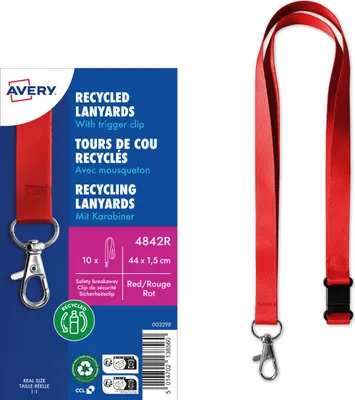 Produktbild von Avery Zweckform 4842R, Lanyard, 15 x 440 mm, 10 Stück