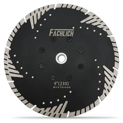 Productafbeelding van Diamantzaagschijf 230mm Turbo, met beschermtandjes, voor beton, tegels, graniet en metselwerk (1 stuk)