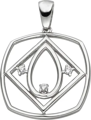 Produktbild von JOBO Anhänger 925 Sterling Silber 3 Zirkonia Silberanhänger