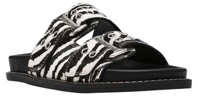 Produktbild von Steve Madden - "Agent" Zebramuster Badesandale für Damen GT18232 (37 EU) (Weiß/Schwarz)