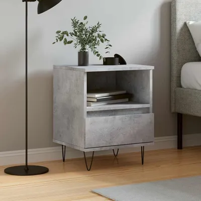 Obrázek produktu pro vidaXL Noční stolek Concrete Grey 40x35x50 cm Dřevěný materiál