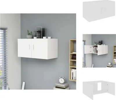 Image de vidaXL Armoire murale blanche 80 x 39 x 40 cm Bois composite - Étagères murales