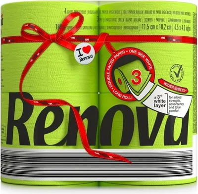 Produktbild von Renova Limetten Duft Toilettenpapier 4 Rollen 3-lagig