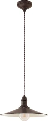 Produktbild von STOCKBURY Hängeleuchte Hängelampe Pendellampe Pendelleuchte - H110 x Ø36 cm - antik-braun, beige - 1X60W exkl. - IP20