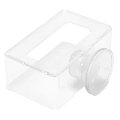 Image de Anneau de nourriture pour poissons en acrylique, facile à installer, pour aquarium avec ventouse (S)