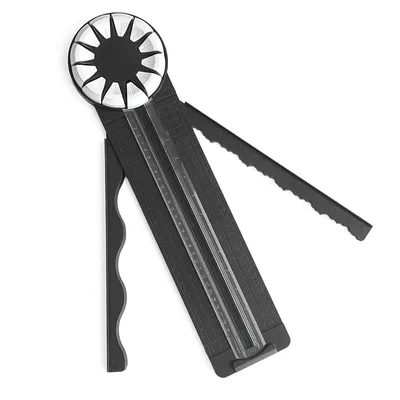 Produktbild von Papierschneidemaschine,12 in 1 Papierschneider, 360° drehbarer,mit transparenter Folie und faltbarem Lineal,mit Maßangaben für Scrapbooking,schwarz