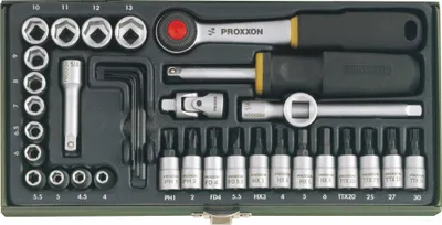 Produktbild von PROXXON Steckschlüsselsatz, 23080, 1/4", 36-teilig