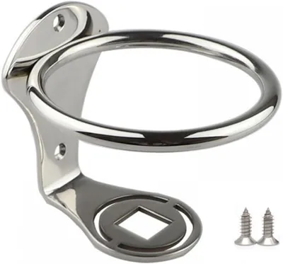 Produktbild von Universeller Edelstahl-Becherhalter – Wandmontage mit 2 Schrauben, kompatibel mit Auto, LKW, Boot, Yacht