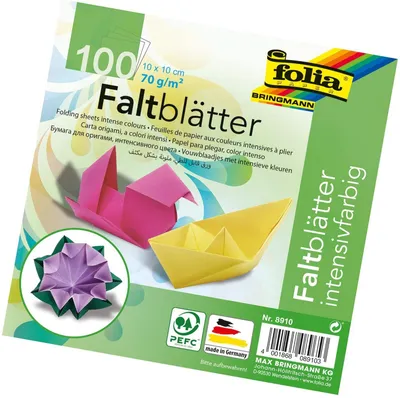 Produktbild von folia Faltblätter 100 x 100 mm 70 g/qm 100 Blatt