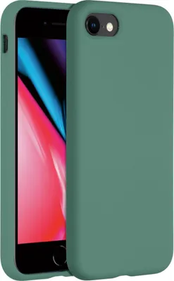 Immagine prodotto di Custodia in silicone liquido Accezz per iPhone SE (2022 / 2020) / 8 / 7 - Verde scuro