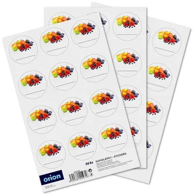 Image de 36 étiquettes autocollantes pour bocaux - Étiquettes multicolores