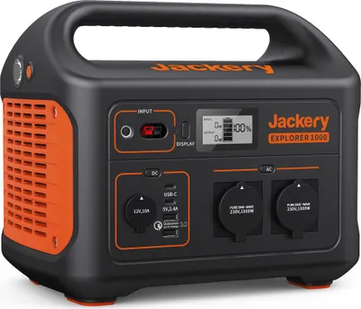 Produktbild von Jackery Explorer 1000, 1002Wh Tragbare Powerstation Mobiler Stromspeicher 1000W (Spitze 2000 W) Leistung, Mobile Solarspeicher für Outdoors Heimwerken