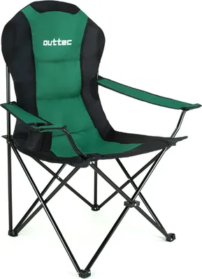 Produktbild von Outtec Campingstuhl - bis 130 kg - Getränkehalter & Tragetasche - Angelstuhl, Klappstuhl, Faltbar Stuhl, Gartenstuhl, Leicht Camping Stuhl, Strandstuh