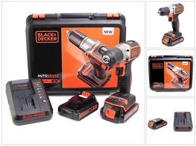Immagine prodotto di Black & Decker Akku-Bohrschr. 18V 2 x 1,5Ah Li-Ion Akku