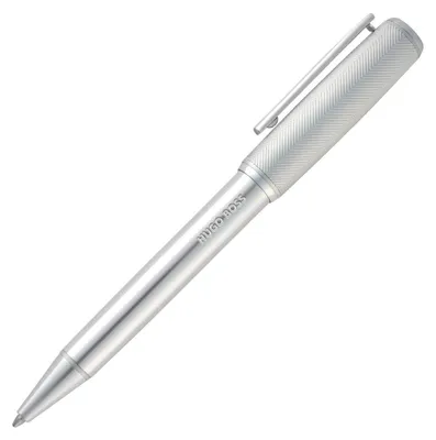 Produktbild von Hugo Boss Kugelschreiber Pace Chrom mit Chevron-Muster Ø 14 mm, 136 mm