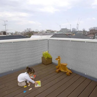 Produktbild von Balkon-Regenbogen-Schirm - Lichtübertragender Pergolenschirm - 180x1000 cm - 90% Schattierung