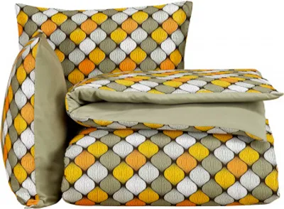 Produktbild von bettbezug Almond260 x 240 cm Baumwolle gelb/grau