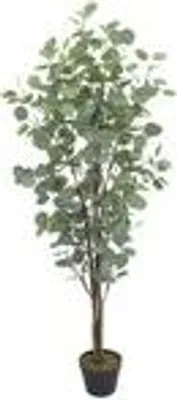 Produktbild von Eukalyptusbaum Eukalyptus Kunstbaum Kunstpflanze Künstliche Pflanze 140 cm Innendekoration Kunst Pflanze wie echt im Topf Decovego