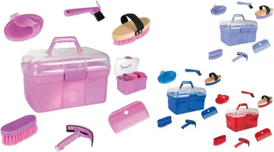 Productafbeelding van Poetskist Paard - Poetsset Paardenverzorging - Paarden Schoonmaken - Gevulde Set - Small - Lila