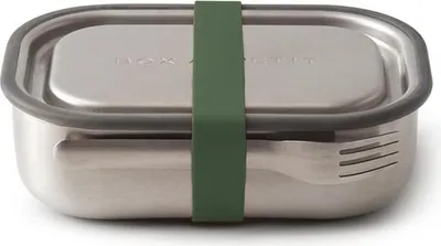 Zdjęcie produktu dla black+blum BAM-SS-L010, Pudełko, Prostokątny, 1 l, Oliwkowy, Silikon, Stal nierdzewna, Stal nierdzewna