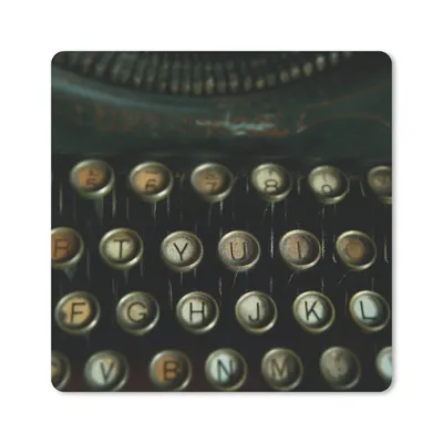 Produktbild von MuchoWow® Mauspad Mousepad Schreibmaschine - Vintage - Tastatur 30x30 cm - Mousepads - Maus Mat - Pad - Mausunterlage - Gaming