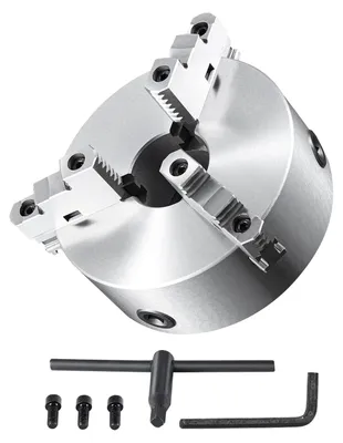 Productafbeelding van Draaibank Zelfcentrerende 3-Klauwplaat - 160 mm Diameter - Voor Metaalbewerking En Houtbewerking