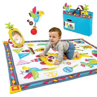Zdjęcie produktu dla Mata do zabawy Fiesta 145 x 100 cm tekstylna 4-częściowa