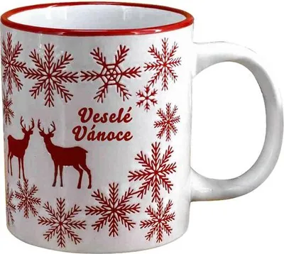 Zdjęcie produktu dla Kubek Z Motywem Świątecznym Renifer Ceramiczny 280Ml