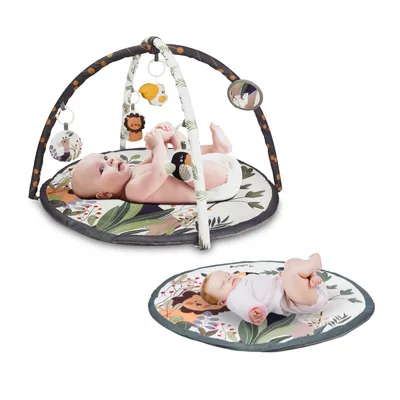 Produktbild von Baby Gym + Spielmatte Mobiclinic 5 Spielzeuge 2 Bögen Gym Interaktive sensorische Entwicklung Dreamland Grey