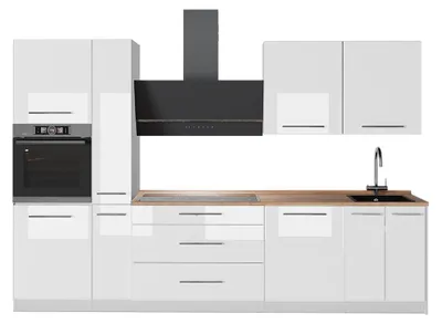 Obrázek produktu pro Kuchyňský kout Vicco Fame-Line Bílá vysoký lesk/Bílá 310 cm, PD Dub, Model 64341
