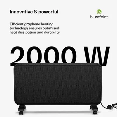 Zdjęcie produktu dla Ogrzewanie podczerwienią, stojące - moc 2000 W, kolor czarny - do łazienki, salonu, tarasu - grzejnik elektryczny