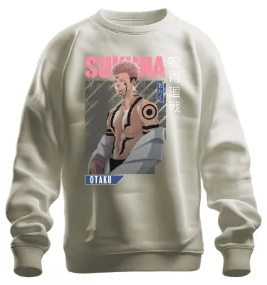 Produktbild von Sukuna Jujutsu Kaisen Otaku Anime Ästhetik Dämon Geschenk Sweatshirt Pullover, Natur, XL
