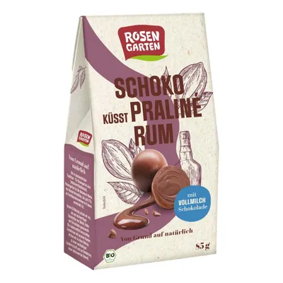 Produktbild von Schoko küsst Praline - Rum mit Vollmilchschokolade 85g